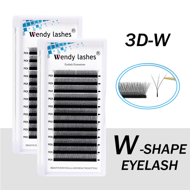 Cílios em W 3D e 4D Wendy Lashes Volume Egípcio
